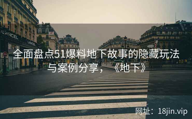 全面盘点51爆料地下故事的隐藏玩法与案例分享，《地下》