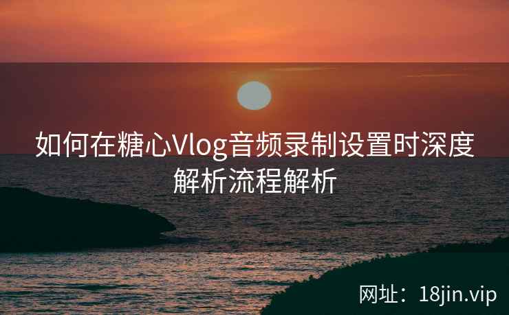如何在糖心Vlog音频录制设置时深度解析流程解析