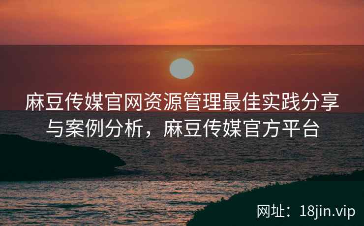麻豆传媒官网资源管理最佳实践分享与案例分析，麻豆传媒官方平台