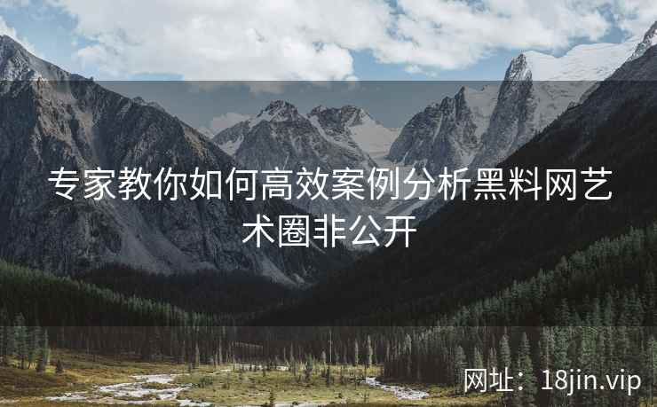 专家教你如何高效案例分析黑料网艺术圈非公开