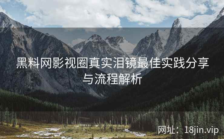 黑料网影视圈真实泪镜最佳实践分享与流程解析  第2张